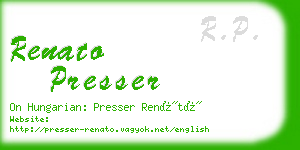 renato presser business card